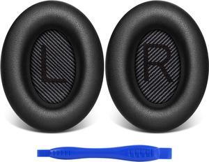 Ear Pads for  Quiet Comfort 35 Soft Protein Leather Replacement Earpads Ear Cushions Ear Pad for  QC 35/25 / 15 QC2 / Ae2 / Ae2i / Ae2W / Sound Link/Sound True (Black)