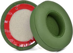 Solo3 Ear Pads Cushions Replacement for Beats Solo 2 & Solo 3 Wireless On-Ear Headphones Ear Cushions Memory Foam Earpads with Soft Protein Leather(Green)