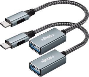 USB C to USB 3.0 Adapter [2 Pack] USB Type C to USB A OTG Adapter Thunderbolt 3 to USB3.0 Female Adapter for MacBook Pro/Air 2020/2018 iPad Pro 2020 Galaxy S20 S20+ Google Pixel and More