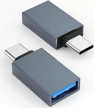 USB-C to USB Adapter (2 Pack) USB-C Male to USB-A 3.0 Female OTG Adapter Type-C to USB 3.0 Compatible with MacBook Pro Mac Book iPad Microsoft Surface Mobile Phone and Type-C Devices