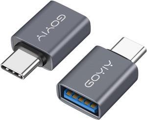 [10Gbps] USB C to USB Adapter USB C Male to USB3.0 Female OTG Adapter 2-Pack Compatible with Laptops Android Phone and Other Type C or Thunderbolt 4/3 Devices(Grey)
