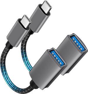 USB C to USB Adapter 2 Pack USB Type C Male to USB 3.1 Female Thunderbolt 3/4 to USB Female Adapter OTG Cable for MacBook Pro/Air 2022 2020 iPad Pro 2022 Samsung Galaxy S23 S22 Google Pixel