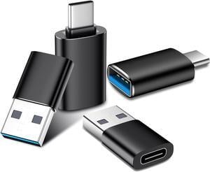 USB to USB C Adapter 4 Pack USB C Male to USB 3.0 Female OTG Converter for iPhone 16 15 14 13 Plus Pro Max Apple Watch 10 Airpods iPad Car  Galaxy S23 S24 Ultra OTG Adapters USB to USB C