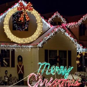 MEEARO Christmas Decorations Outside - 10ft Outdoor Christmas Decorations  Ladder Lights with Santa Claus & Remote, Solar Christmas Lights for Outdoor  Indoor Window Porch Wall Xmas Tree Decor 