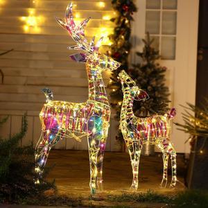 MEEARO Christmas Decorations Outside - 10ft Outdoor Christmas Decorations  Ladder Lights with Santa Claus & Remote, Solar Christmas Lights for Outdoor  Indoor Window Porch Wall Xmas Tree Decor 