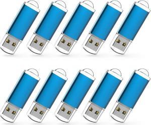 10 Pack 1GB 1G USB Flash Drive USB 2.0 Memory Stick Bulk Thumb Drive Pen Drive Blue