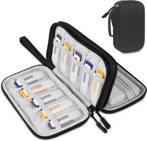 USB Flash Drive Case Thumb Drive Holder Case Organizer Portable Electronic Accessories Storage Bag for SanDisk/SamData/Samsung USB Flash Drives Jump Drive Memory Stick SD Card Cable Black
