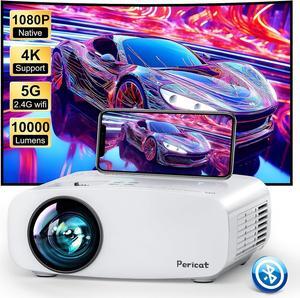5G WiFi Bluetooth Projector Pericat Native 1080P Movie Projector for Phone Portable Outdoor Projector 10000L Home Theater Video Projector Mini Projector Compatible w/ PC HDMI USB TV Stick PS5
