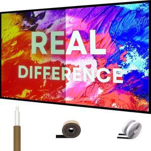 ALR Projector Screen - Fixed Frame Like - Wall-Mounted - High Brightness 2.7X Gain and High Contrast 70% ALR - Home Theater 4K Movie Screen - 100 inch 16:9 Gray Screen - by