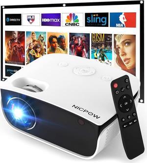 Outdoor Projector Mini Projector for Home Theater 1080P and 240 Supported Movie Projector 7500 L Portable Home Video Projector Compatible with Smartphone/TV Stick/PS4/PC/Laptop