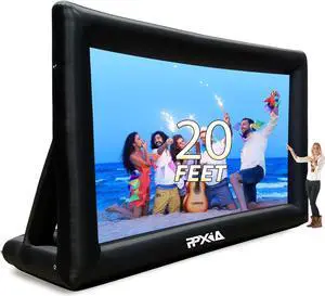 Inflatable Movie Screen Outdoor Projector Screen for Outside 20ft Blow Up Screens Front and Rear Projection with Air Blower Best for Movie Nights Backyard Home Theater Pool Party