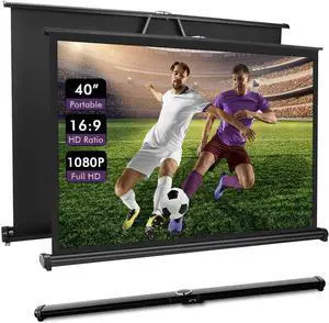 40" Inch Portable Projection Screen16:9 Small Retractable Floor Standing Mobile Tabletop Screen with Stand Lightweight Carry & Durable for Schools Meeting Indoor Outdoor 40" Inch Portable Projection Screen16:9 Small Retractable Floor Standing Mobile Tabletop Screen with Stand Lightweight Carry & Durable for Schools Meeting Indoor Outdoor