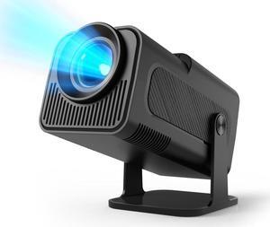 New HY320 Mini Portable Projector Auto Keystone Native 1080P 4K Supported 10000 Lumens Smart Projector with WiFi 6 BT 5.0 Screen Adjustment 180 Degree Rotation Built-in Android 11.0 OS