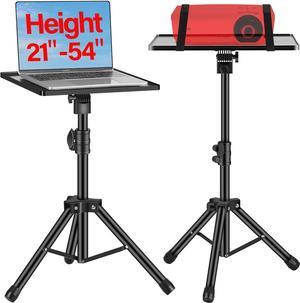 Projector Stand Tripod Portable Laptop Tripod Stand Height Adjustable from 21 to 54 Heavy Duty Projector Tripod for Outdoor Office Home Stage Studio Podium Computer DJ Racks