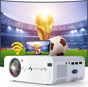 Mini Projector Portable WiFi Movie Projector for Outdoor Use 8000L 1080P HD and 200 Screen Supported with Great Sound Quality for Home Theater Video Compatible with iPhone/iOS/Android/HDMI/TV