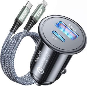 for MFi Certified 67.5W iPhone Car Charger Fast Charging Cigarette Lighter USB Charger Mini USB C Car Charger Adapter for iPhone 14/14 Pro Max/14 Plus/13/12