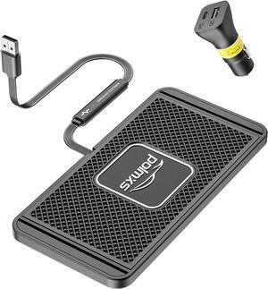 Wireless charger,POLMXS Wireless car charger Charging pad 15W Fast Wireless Phone Charger Non Slip Charger pad for car cell phoneWireless charging mat galaxy21/20 Note10 S9S10S8 (30cm Cable)(C2Y)