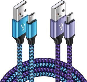 [6FT,2 Pack] Android Fast Charging Cable C Port Charger Cord USB A to Type C Cell Phone Long Wires for Samsung Galaxy S24/S22/S23 Ultra/S21/S20/A54/A14/A15/A55/A35,Google Pixel 8a/7/8pro/8/6,iPhone 15