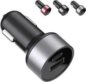 USB C Car Charger 45W Quick Charge 3.0 Car Adapter with One 20W PD Port and One 25W Fast Charge Port