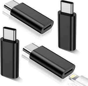 xiwxi 4 Pack Lightning to USB C Adapter for iPhone 15/15Pro/15 Pro Max/Plus,Samsung S24 S23,iPad Air,Nintendo Switch,Fast Charging&Data Transfer,Type C Charger Connector Cable,for iPhone 15 Charger
