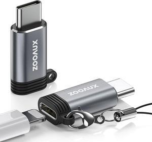2 Pack Lightning to USB C Adapter USBC to Lightning Charger Adapter Converter for iPhone 15/15 Plus/15 Pro Max iPad Support Charging & Data Transfer Not for Audio/OTG