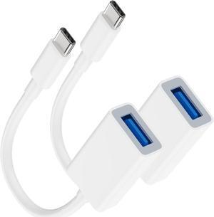 iPhone 15/15 Pro Max USB C to USB Adapter 2-Pack USB-C Male to USB-A Female Adapter OTG Cable Converter Charger for iPhone 15/15 Plus/15 Pro Max iPad Pro Macbook Pro/Air Pixelbook Pixel Tablet