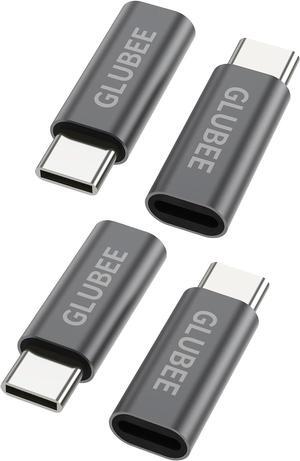 USB-C Adapter for i OS Lightning Cable (Female) to USB Type C (Male) - Only Charging Adapter for iPhone 15 Series Galaxy S23 Note 20 Pixel 8 P and More (4 Pack Gray)