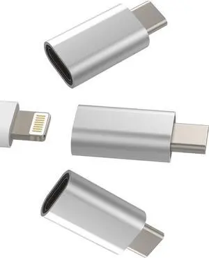 USB C Male to Lightning Female 3pack Charging Cable Adapter  iPhone15 Pro Max Plus Ipad Pro Air Mini Type Charger Connector Compatible for Galaxy Note S9 S10 S20 S21 S22 S23 Ultra Z Flip LG Cord