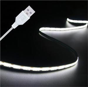 Led Strip Lights 5V USB LED Lighting COB LED Strip Light White Flexible Not Dimmable led Lights for Display Cabinet Home DIY Lighting Room Decor led Lights (3.28FT/6500K)