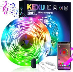 50ft Led Strip Lights Led Lights for Bedroom Led Light Strips with App Music Sync Lights for Bedroom Led Lights for Room Decoration