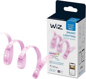 WiZ 3FT RGB Wi-Fi LED Smart Color Changing Light Strip Extension - Connects to Your Existing 2.4Ghz Wi-Fi - Control with Wiz Connected App - Works with Google Home Alexa and Siri Shortcuts