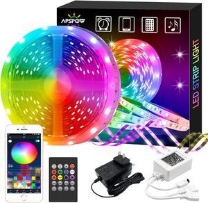 Led Lights 100ft Led Strip Lights with Bluetooth and APP Control Multicolor RGB LED Light Strips Music Sync Color Changing LED Lights for Bedroom Indoor