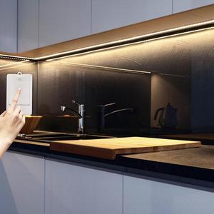 2 Pack 9.8ft Battery Powered LED Strip Lights Wireless Battery LED Strip Lights 90 LED Under Cabinet Lighting for Kitchen Closet Shelves (Warm White)