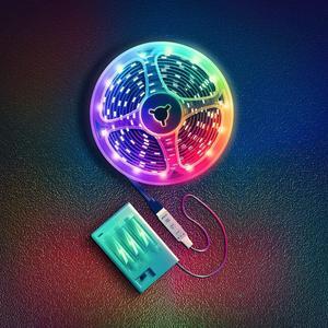 RGB Led Strip Lights 6.56 ft Ehomful Led Light Strip Operated DIY Color Changing with 2 Buttons Remote Portable Rope Lights for Bedroom TV Room Apartment Kitchen Party Decorations.