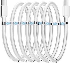 Magnetic Charging Cable Type C to Type C (3.3 FT) Super Organized Charging Magnetic Absorption Nano Data Cable for  S23/S22/S21/S20 Ultra MacBook Pro/Air iPad Pro 12.9 11 Air Mini