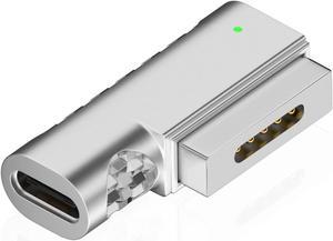 USB C to Magnetic T-Tip Charging Adapter 90 Degree USB Type-C to Magnetic 2 T-Head 100W Power Fast Charging Converter for 2013-2015 MacBook Pro Air