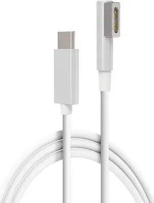 60W USB C to Magnetic 1 Charging Cable L-Tip Magnetic Head Compatible with MacBook Air Pro 2007-2012Only Charging Cable Need to use with PD65W Charger