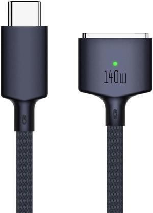 140W USB-C to Magnetic 3 Cable Compatible with MacBook Air (M2 2022) and MacBook Pro 14 16(M2 2023) MacBook Pro 14 16(M1 2021) Safe 3 Charging Cord for MacBook - 6.6ft (Midnight)