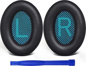 Earpads Cushions for  Headphones Replacement Ear Pads for  QuietComfort 15 QC15 QC25 QC2 QC35/Ae2 Ae2i Ae2w/SoundTrue & SoundLink Around-Ear Series (QC25 PL Black&Blue)
