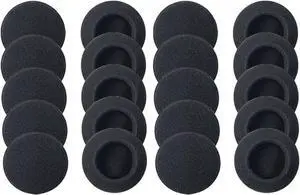 20 Pack Ear Cushions Foam Replacement for Plantronics Headphones Most Standard Size Office Telephone Headsets H251 H251N H261 H261N H351 H351N H361 H361N Headset Disposable Covers Black