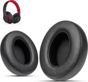 Replacement Ear Pads for Beats Studio 3 Ear Cushions Compatible with Beats Studio 2 & 3 Wired/Wireless/Model B0501 B0500 Headphone Protein Leather & Memory Foam Black