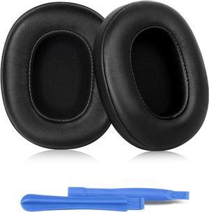 Replacement Earpads Cushions for Skullcandy Crusher Wireless/Evo/ANC Hesh 3/EVO/ANC Replacement Ear Pads with Softer Protein Leather Memory Foam Added Thickness Noise Isolation (Black)
