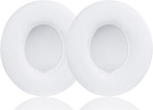 Replacement Ear Pads for Beats Solo 2 & Solo 3 Wireless On-Ear Headphones Replacement EarPads Cushions Headphones Covers with Memory Noise Isolation Foam Softer Leather-White