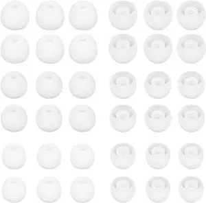 18 Pairs Silicone Ear Tips Replacement Earbud Tips for in- Ear Headphones Ear Covers (Inner Hole from 3.8mm-5.5mm Earphones) Earbud Replacement Tips Ear Bud Rubber Tips S M L