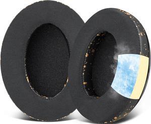 Replacement Earpads for HyperX Cloud 1/2/Pro/Core/Alpha/Alpha S/Flight/Stinger/Mix/CloudX/CloudX Chat Ear Pads Cushions with Softer High-Density Foam (Cld CG Black Gold)