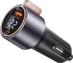 Mcdodo 75W Car Charger Adapter Fast Charging Cigarette Lighter USB C/USB A PD3.0 QC4.0 Cell Phone Automobile Chargers Compatible with iPhone 15/14/iPad/ Galaxy S23/21/10/Car Vacuum Cleaner