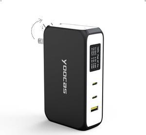 Portable Power Bank 2in1 Hybrid Charger-10000mAh 45W Portable Charger with 65W Laptop Charger-USB C/A 3 Ports for Laptops MacBook  HP   iPhone iPad ect-Black & White