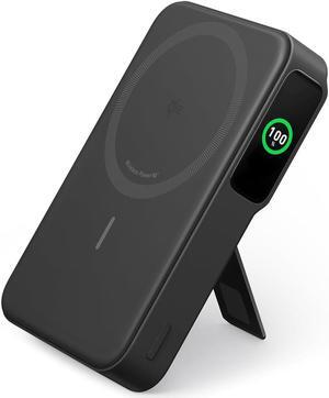 MagGo Power Bank Qi2 Certified 15W Ultra-Fast MagSafe-Compatible Portable Charger 10 000mAh Battery Pack with Smart Display and Foldable Stand For iPhone 15/14/13/12 Only(USB-C Cable Include)