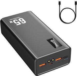 Power Bank Fast Charging 50000mAh 65W Laptop Portable Charger USB C Compatible with MacBook  PD External Battery Bank Compatible with iPhone 14/13 Cell Phone Tablet 3 Output &1 Input(Black)