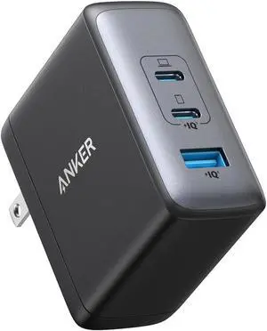 100W USB C Charger Block (GaN II) 3 Port Fast Compact Wall Charger for MacBook  XPS iPad Pro Galaxy S24 iPhone 16/15 and More Series
